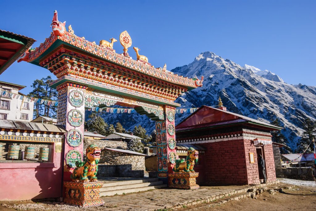 The,Front,Gate,Of,The,Monastery,,Tengboche,Guard,The,Mythical